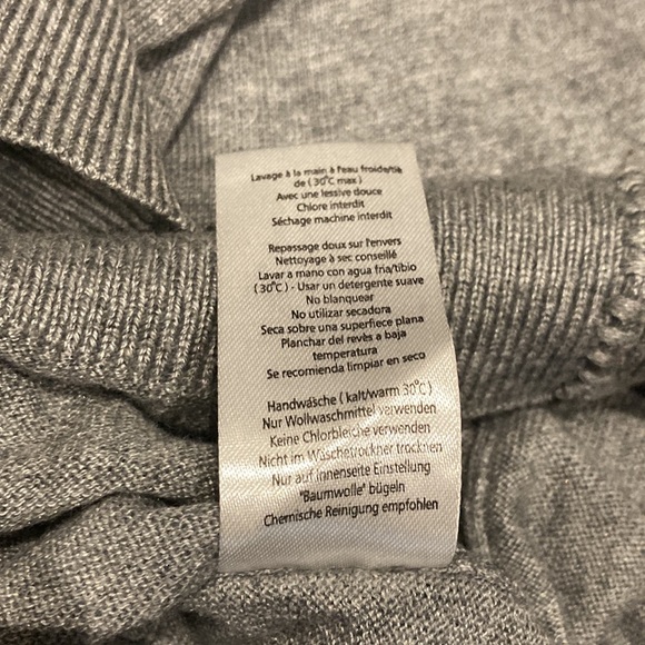 ZADIG & VOLTAIRE grey silk cashmere sweater size medium - Picture 7 of 11